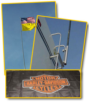 Combo Special, Harley Flag, 24ft Flag Pole and Ladder Mount